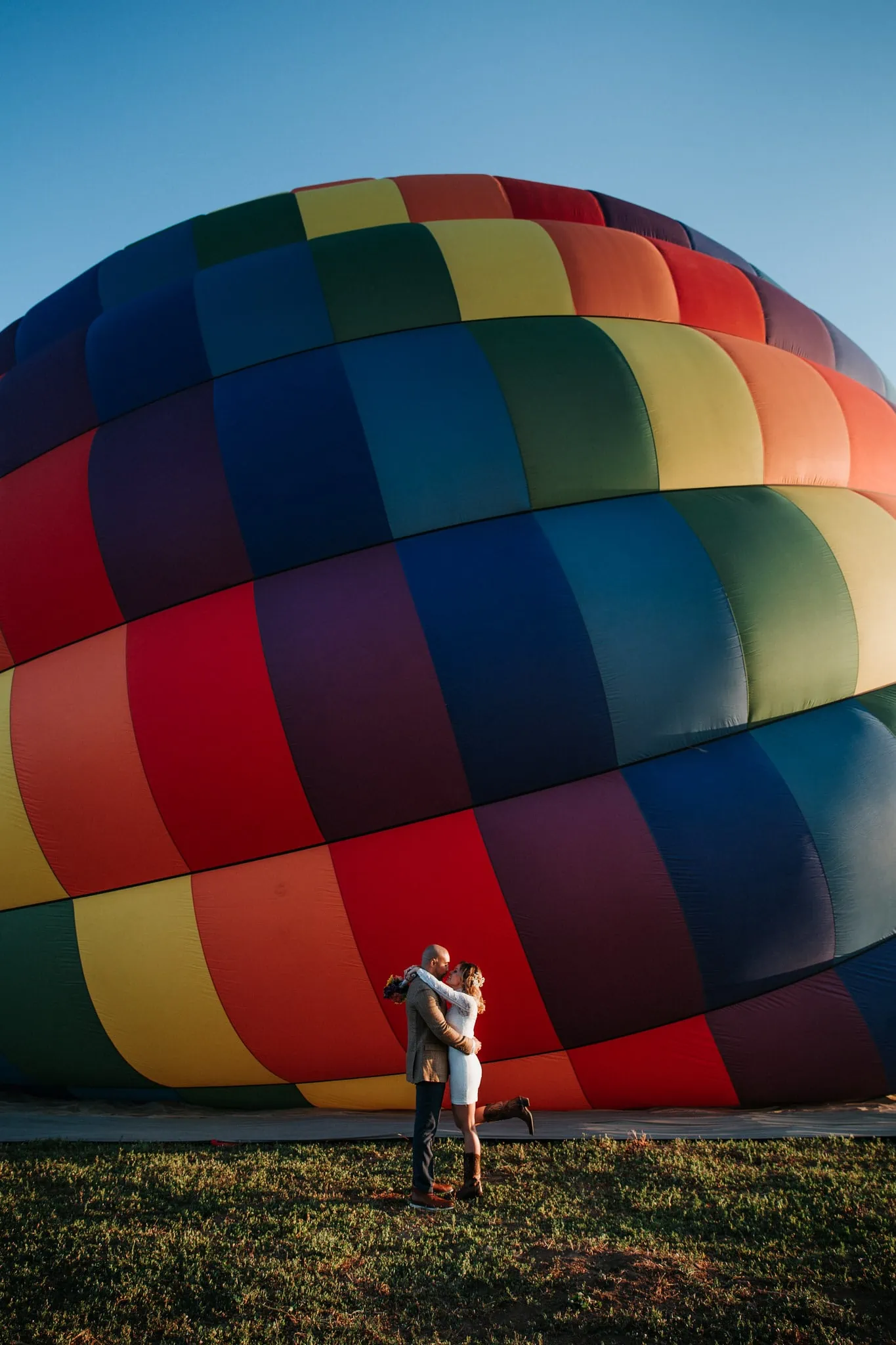 Hot air balloon elopement in Colorado