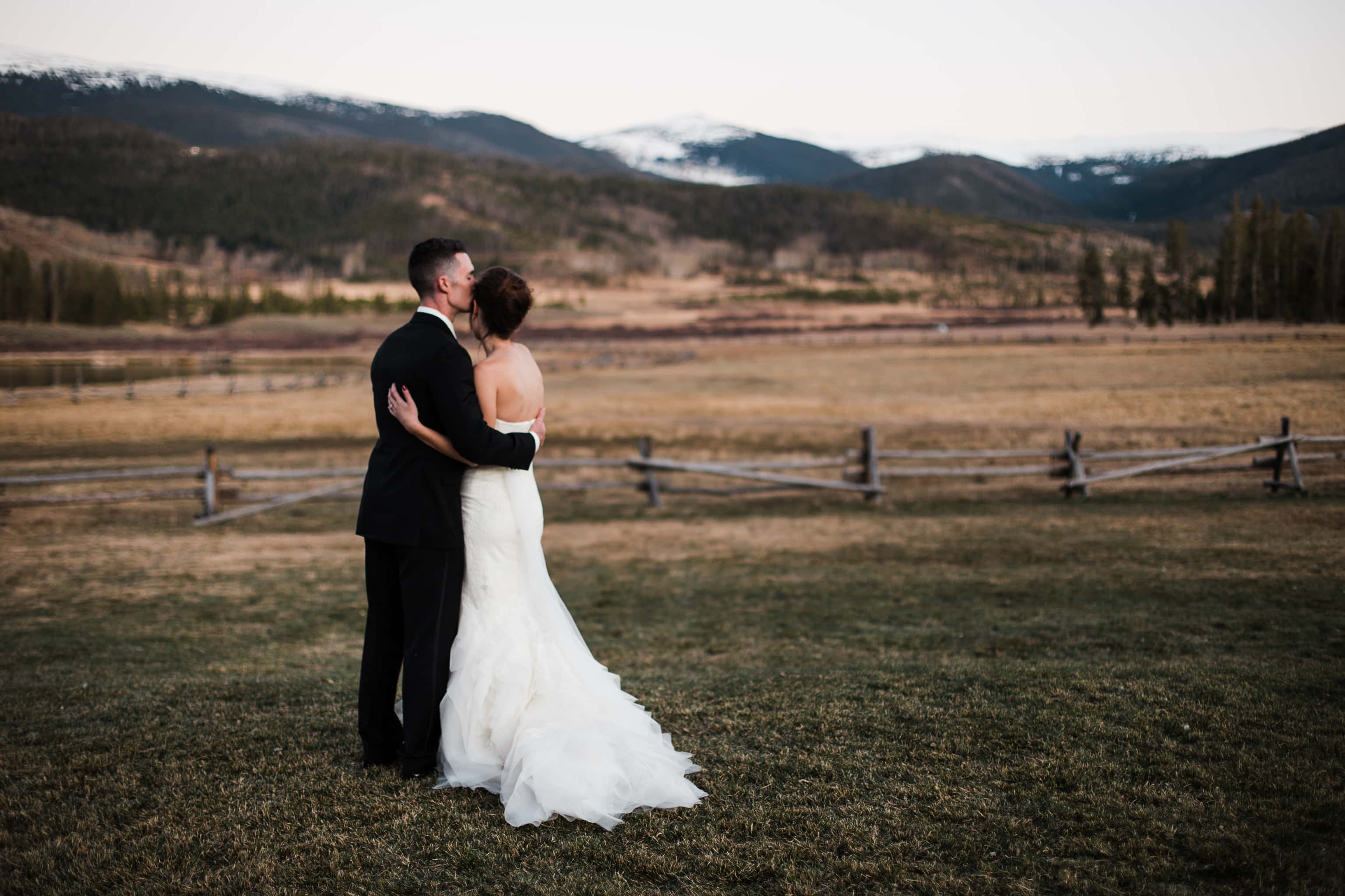 Winter wedding at Devil's Thumb Ranch in Grand County