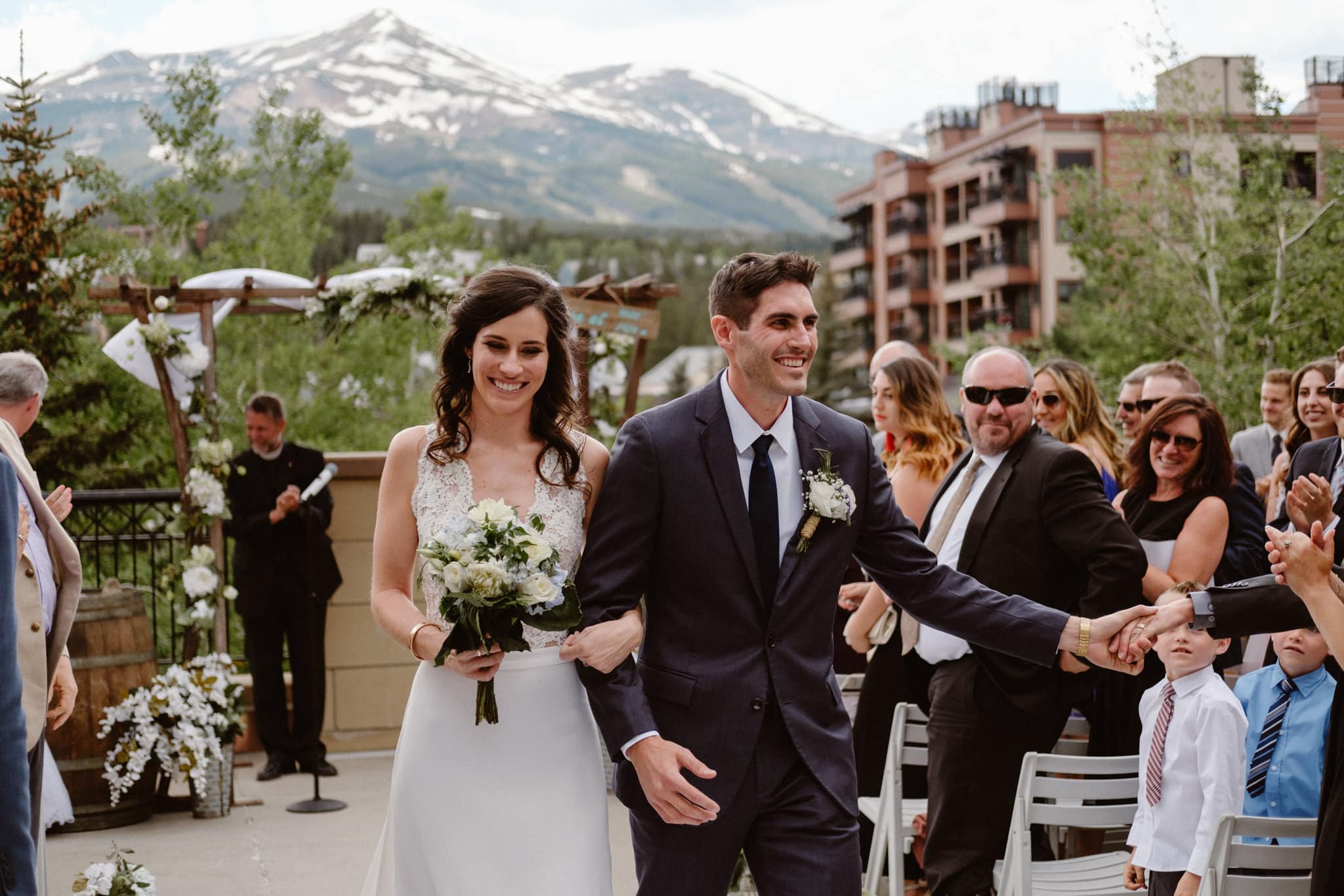 Main Street Station wedding ceremony, Breckenridge Colorado ski resort wedding photographer