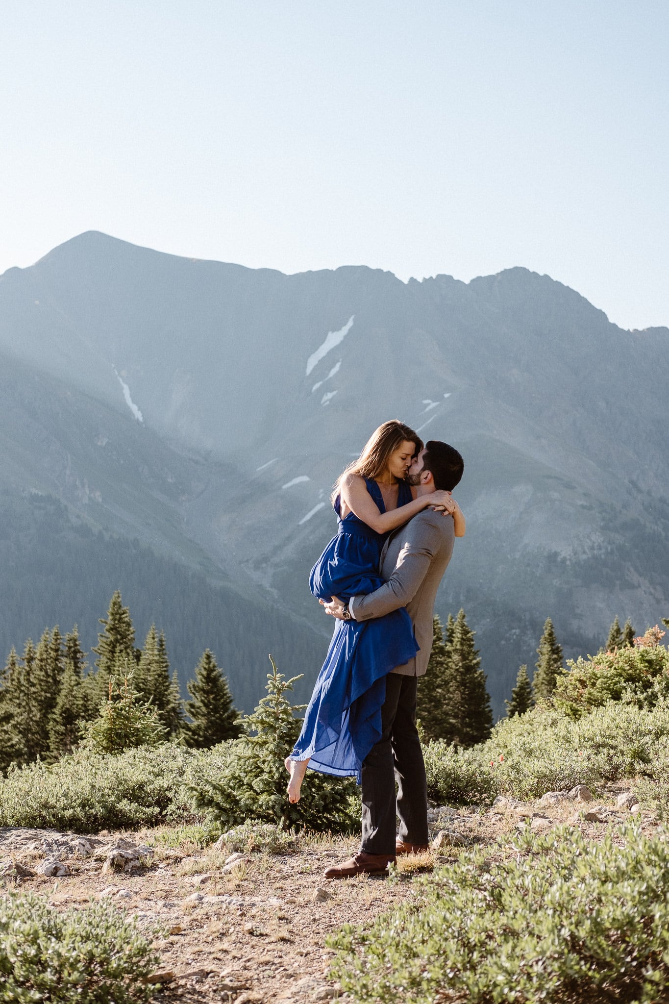 Colorado adventure engagement photography, Loveland Pass mountain alpine lake elopement, Summit County wedding photographer