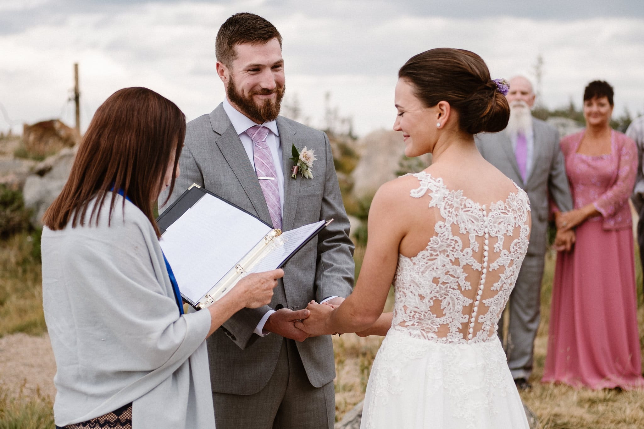 Colorado mountain elopement photographer, alpine lake adventure wedding, Boulder wedding photographer, outdoor ceremony