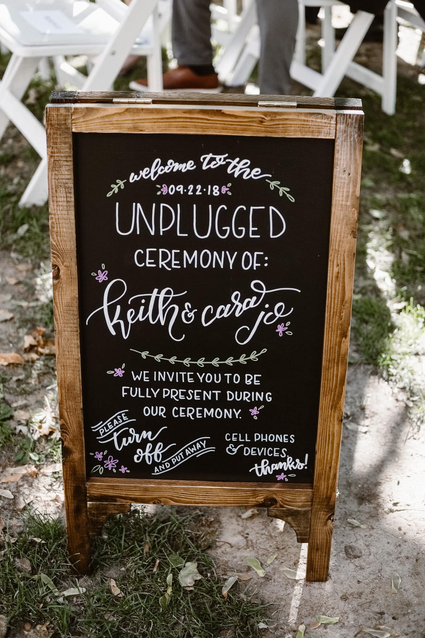 Grant Humphreys Mansion Wedding Photographer, Denver wedding photographer, Colorado wedding photographer, unplugged wedding ceremony chalkboard sign