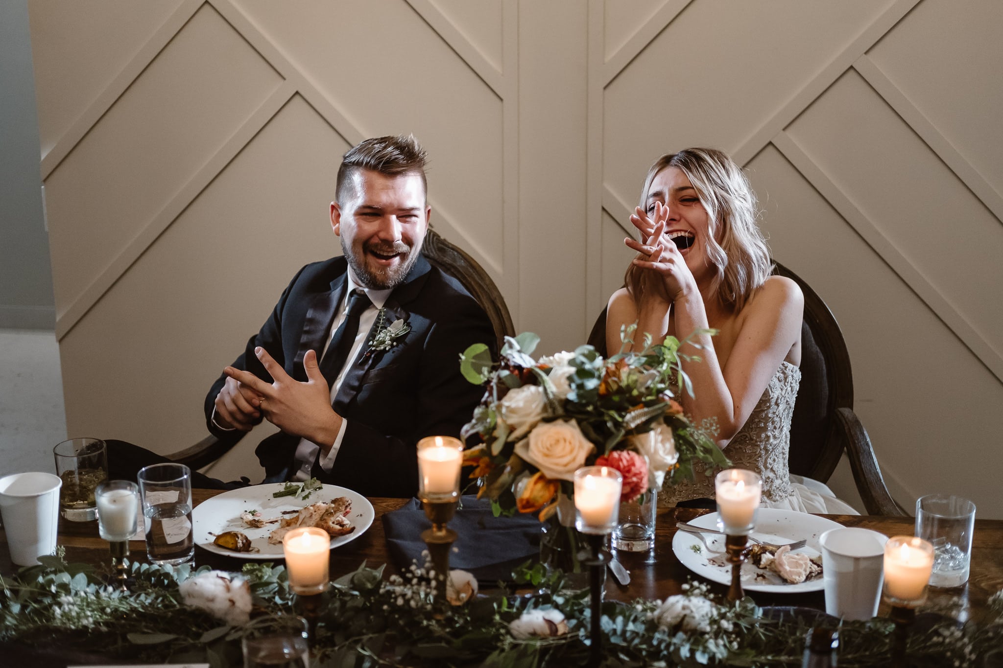 St Vrain Wedding Photographer | Longmont Wedding Photographer | Colorado Winter Wedding Photographer, Colorado industrial chic wedding ceremony, wedding toasts