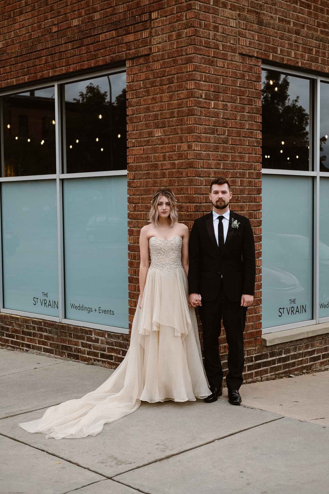 St Vrain Wedding Photographer | Longmont Wedding Photographer | Colorado Winter Wedding Photographer, Colorado industrial chic wedding, bride and groom portraits
