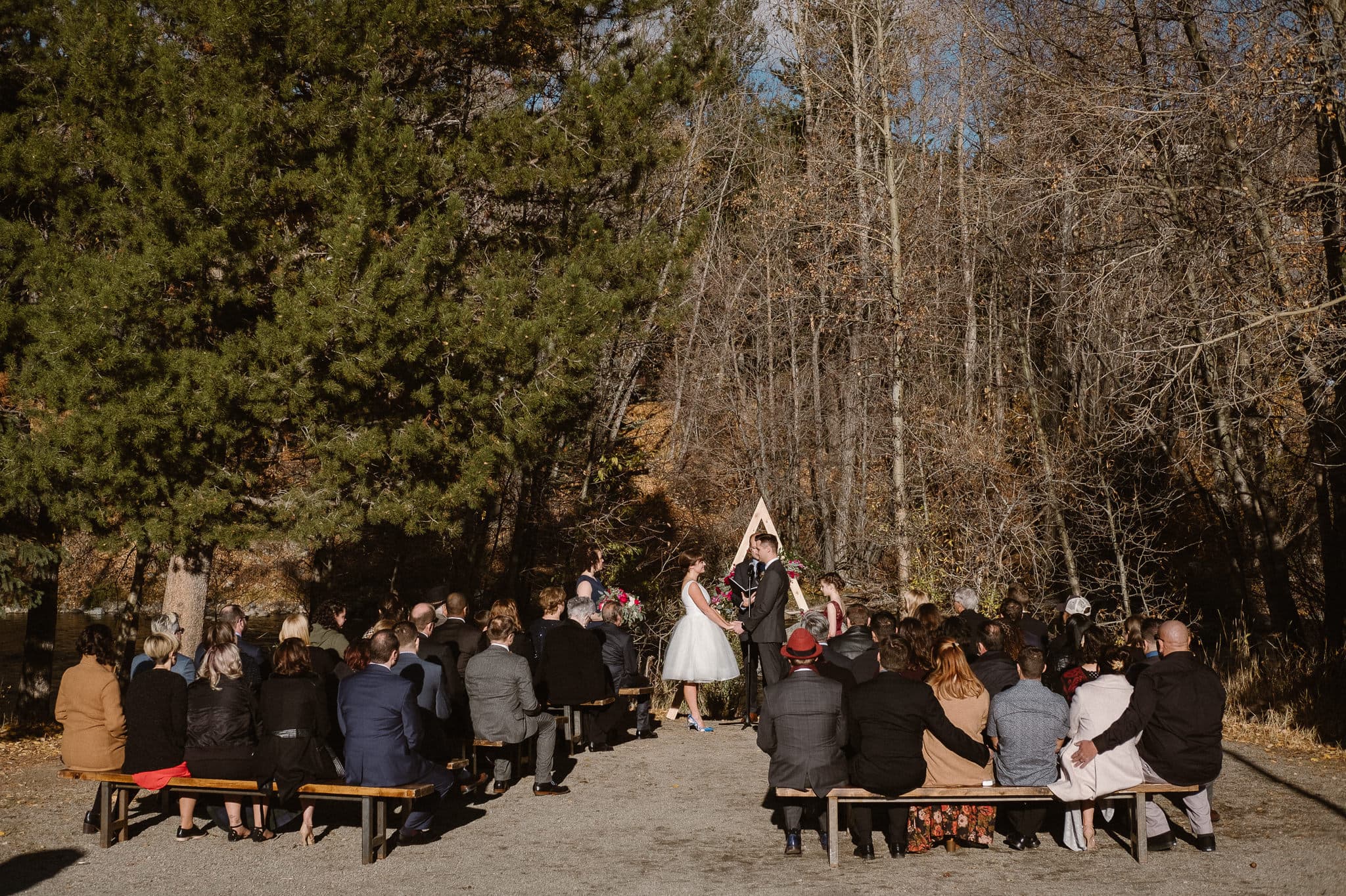 Silverthorne Pavilion wedding ceremony, Colorado wedding photographer, outdoor wedding ceremony, Colorado mountain wedding venues