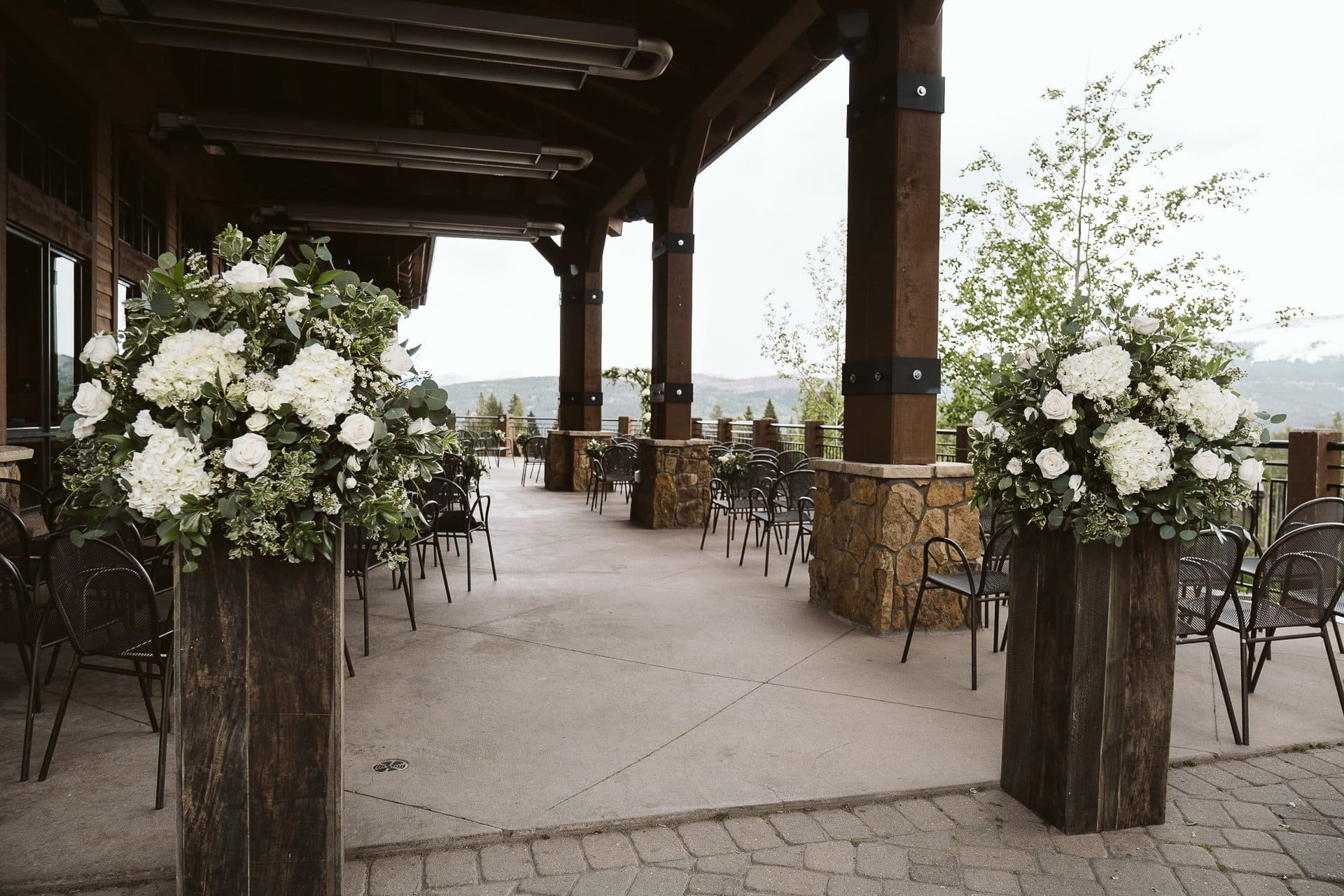 Wedding ceremony and reception at Sevens at Breckenridge Ski Resort, Colorado mountain wedding photographer