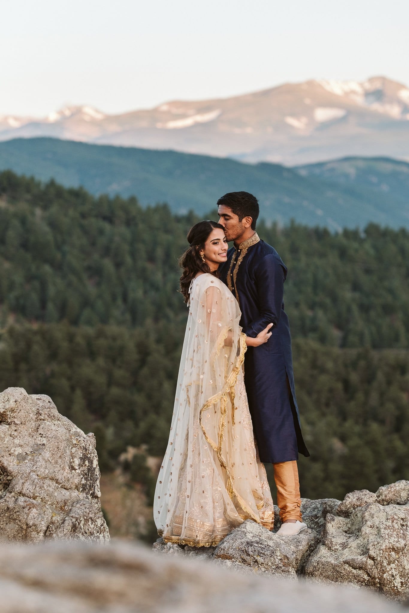 Indian engagement session, mountain engagement photos in Boulder Colorado