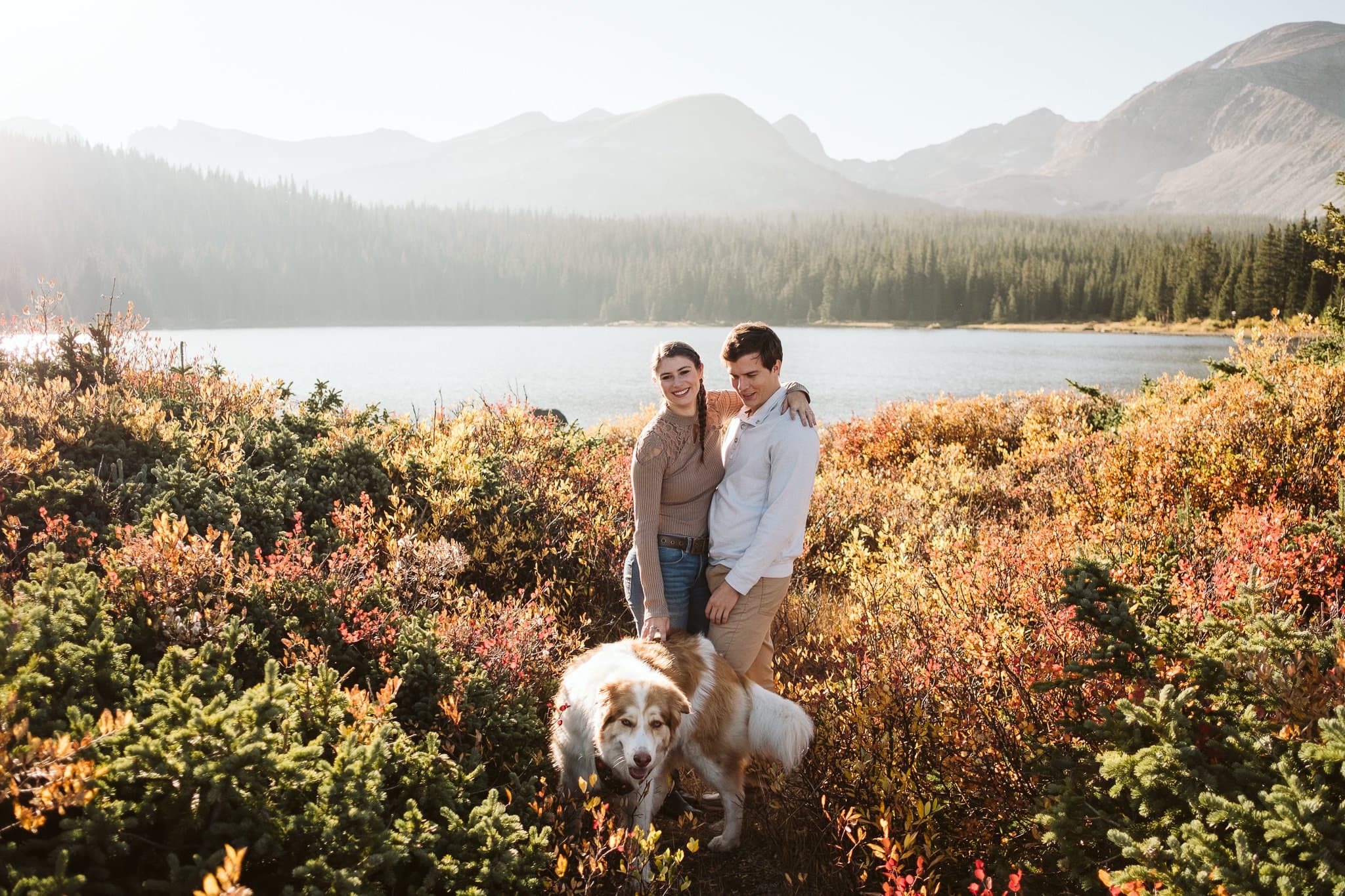 Engagement photos at Brainard Lake Recreation Area