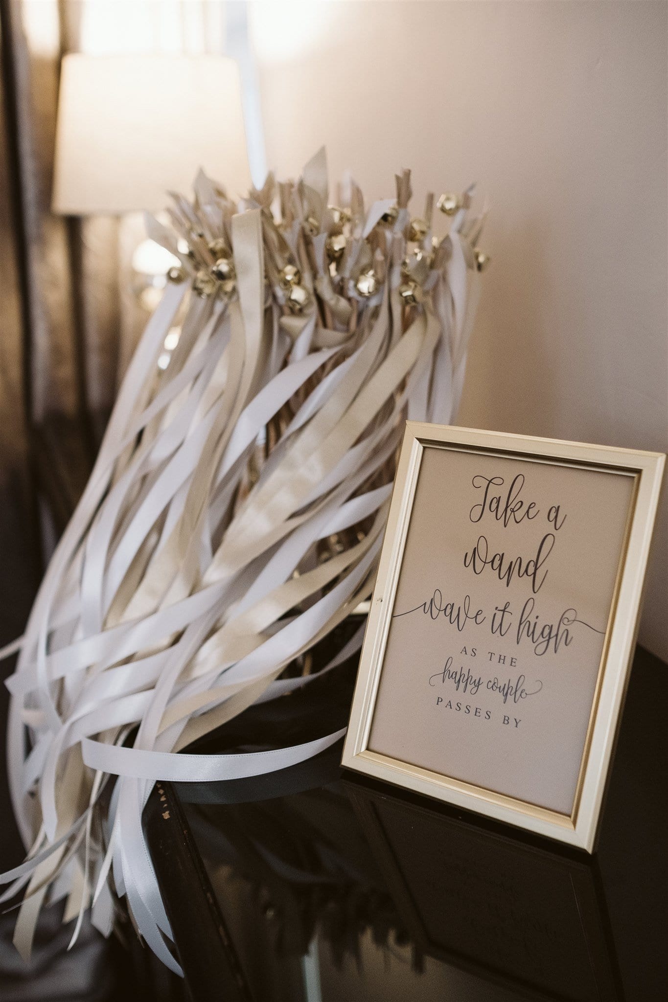 Ribbons on sticks for wedding recessional
