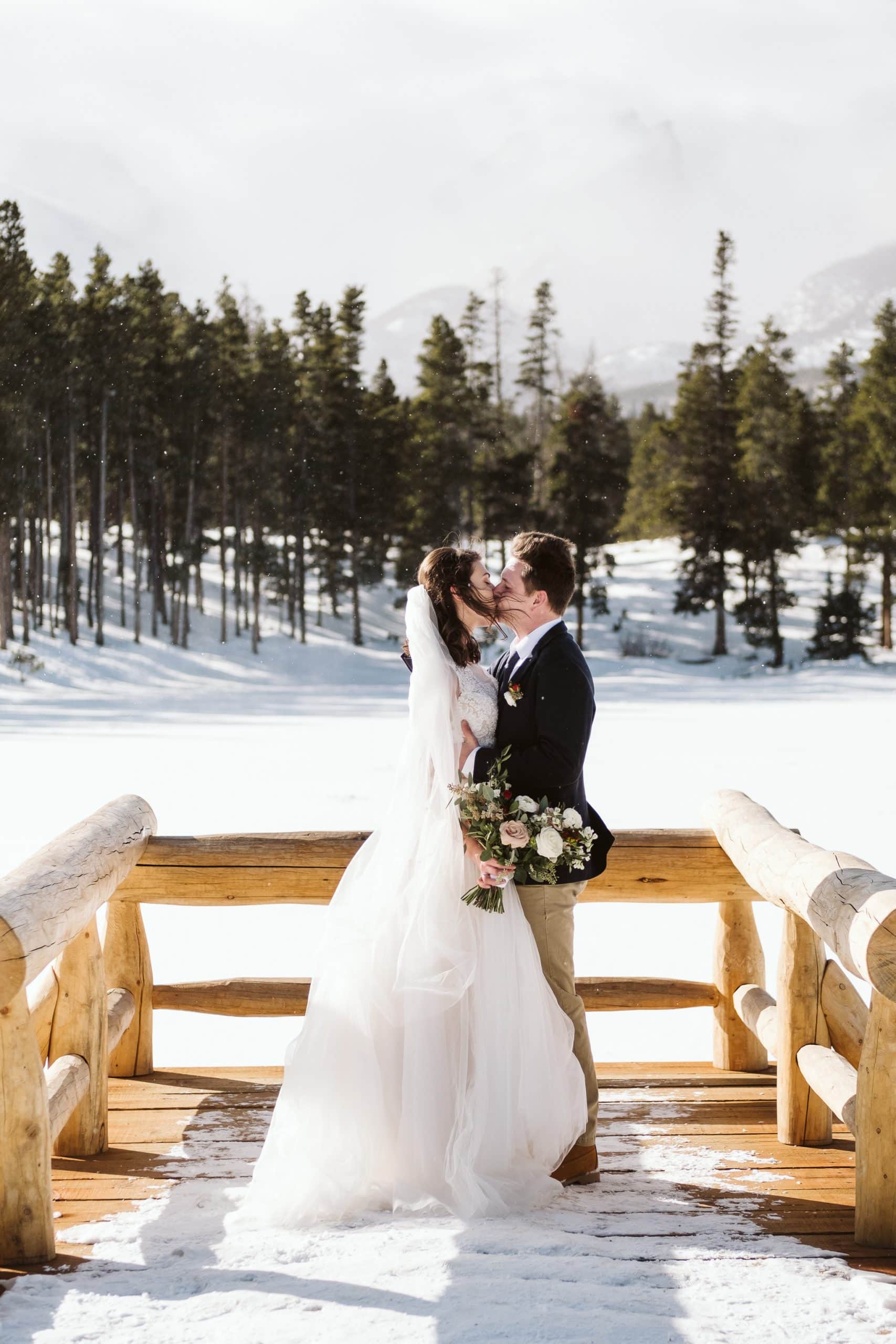 Rocky Mountain National Park winter elopement.