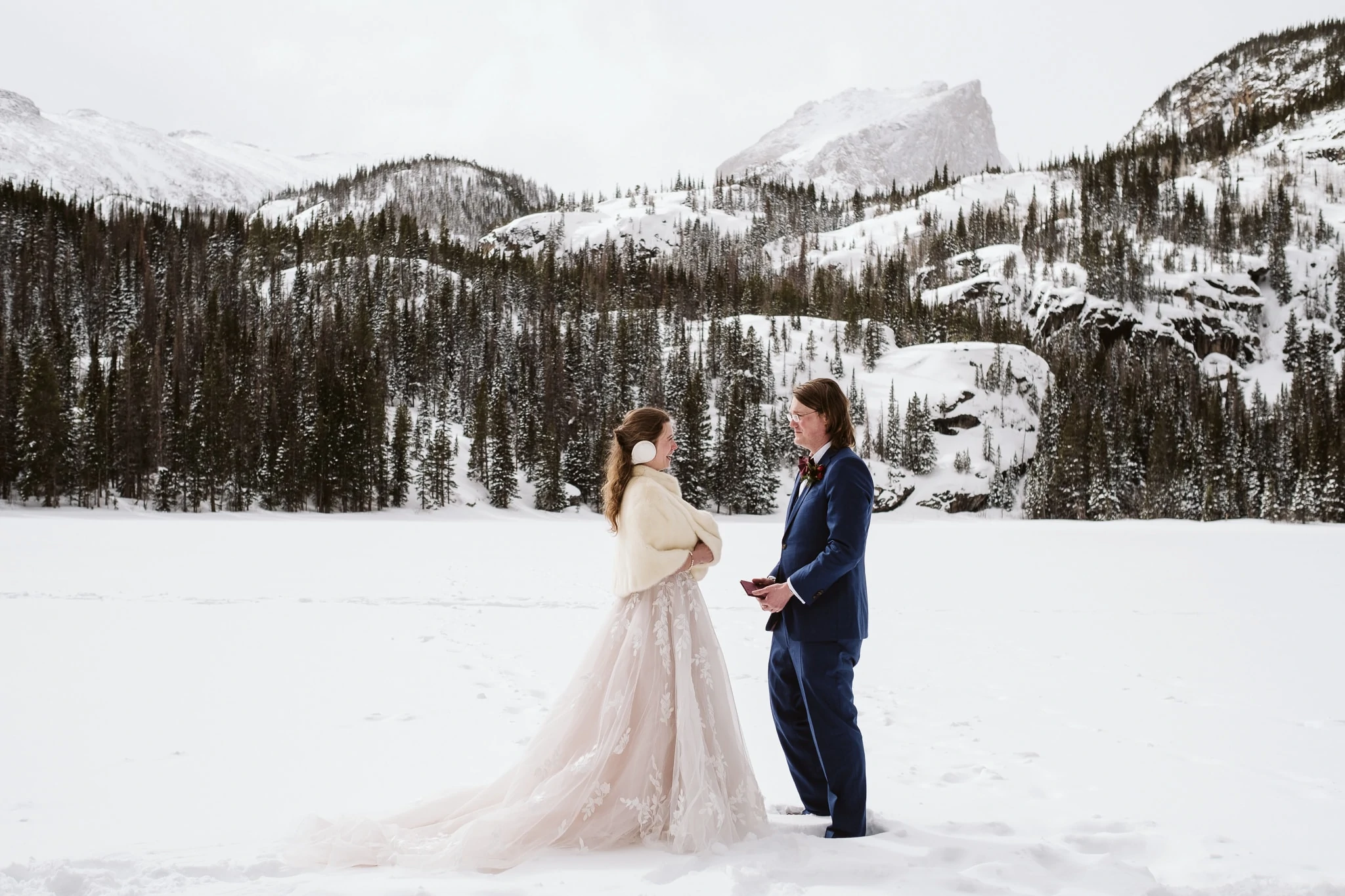 Bear Lake elopement ceremony