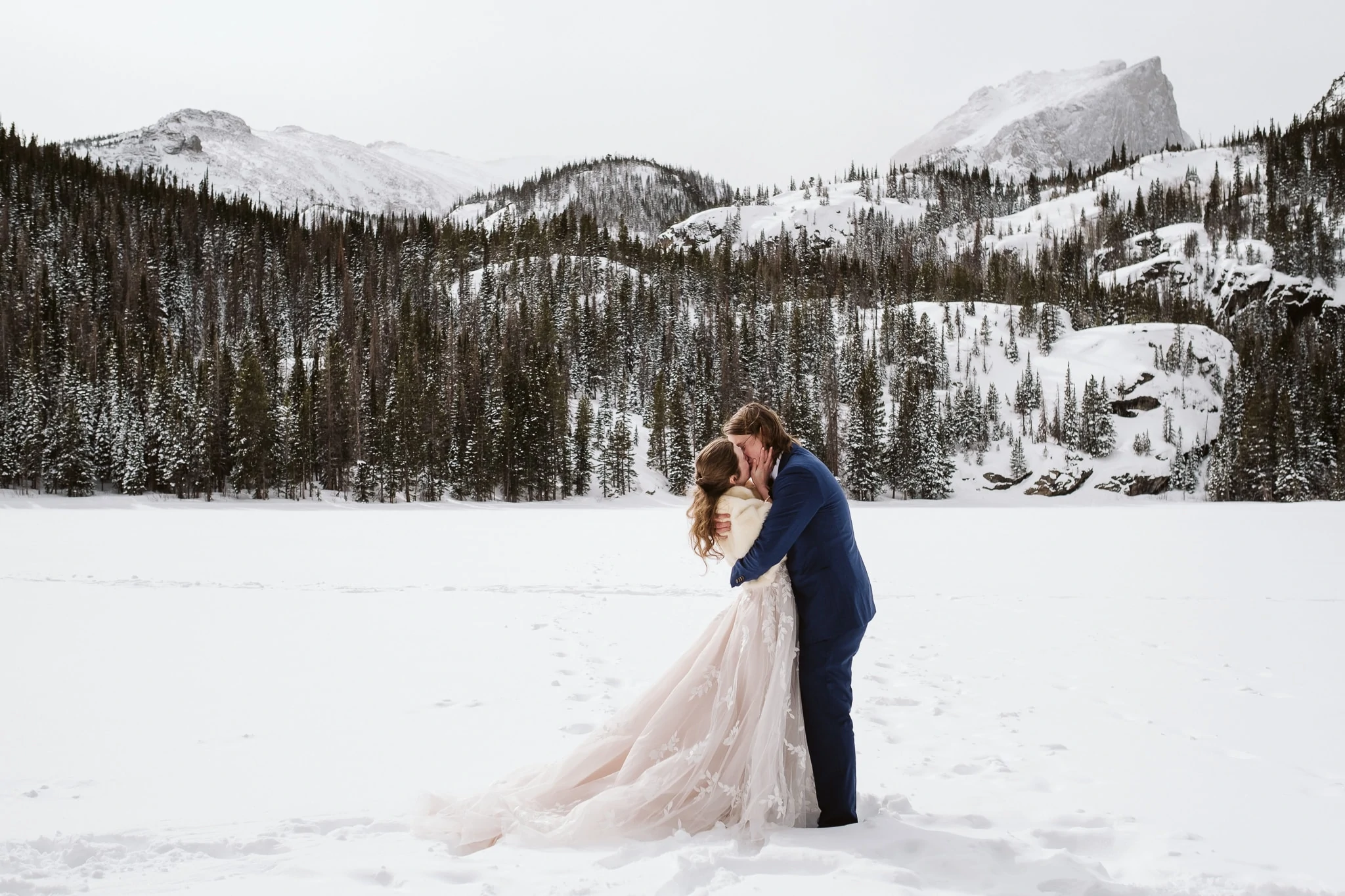 Bear Lake wedding in winter