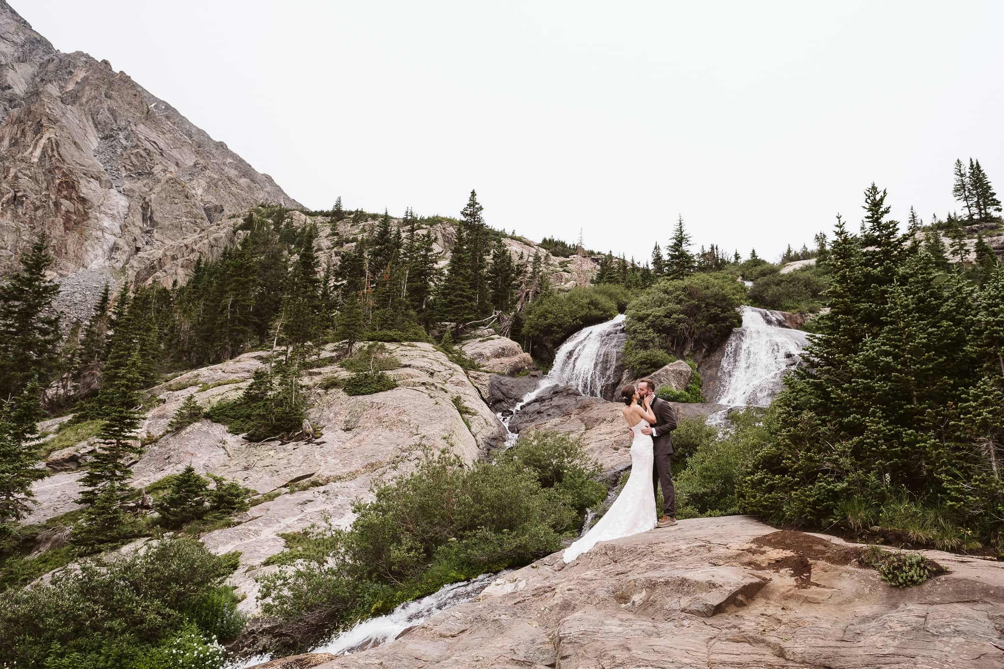 Breckenridge waterfall elopement