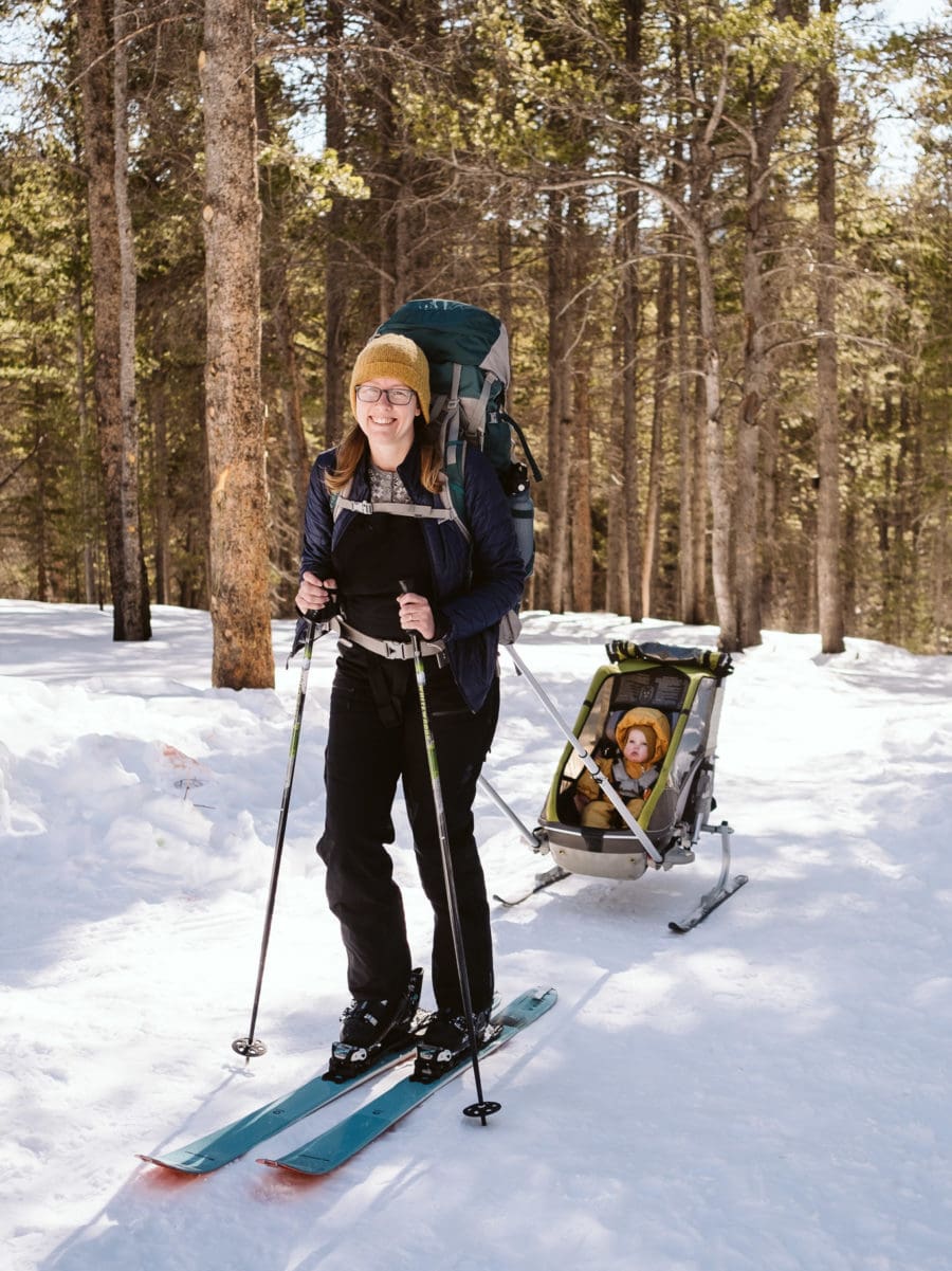 Nina Larsen Reed skiing