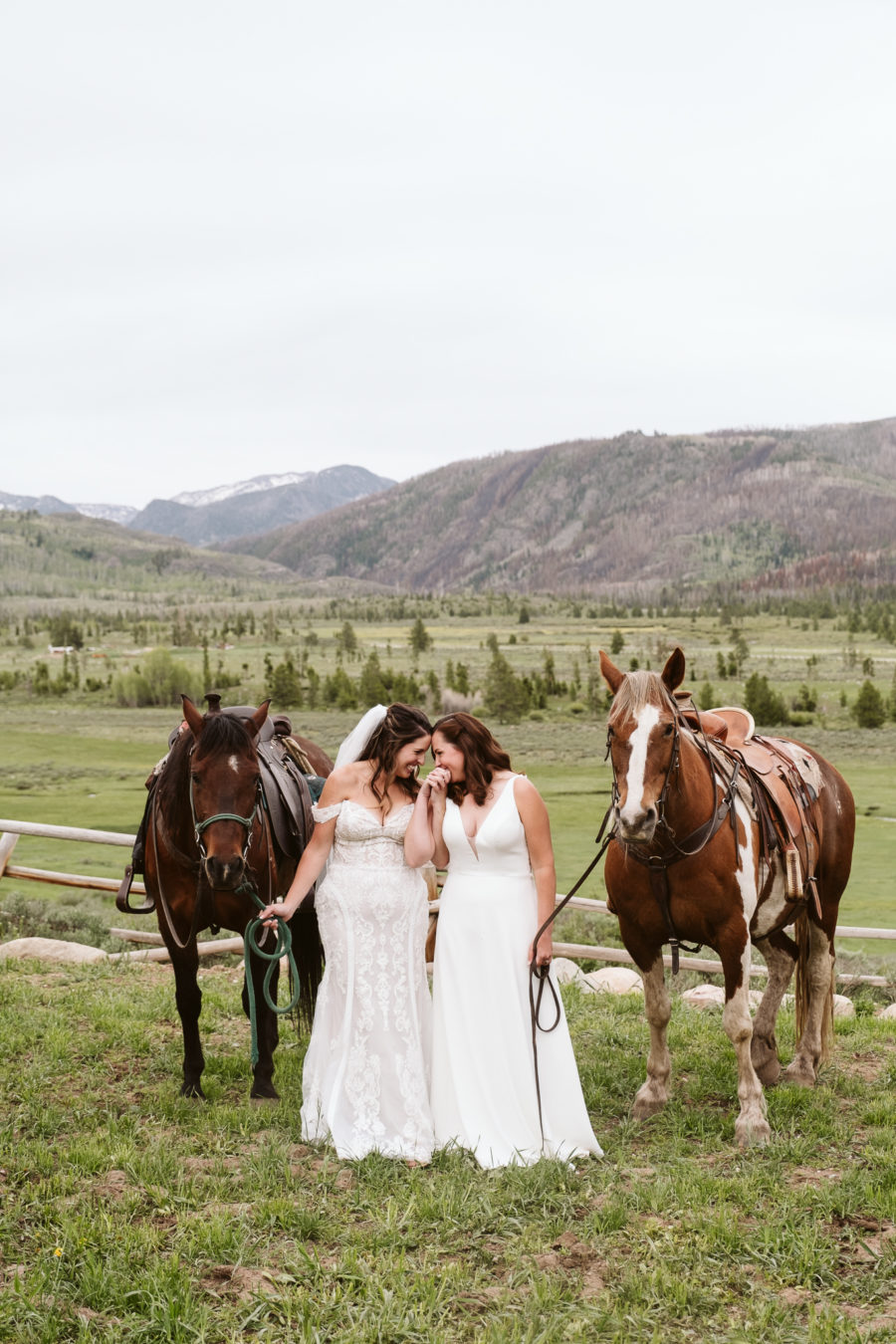 Horseback riding elopement in Steamboat Springs, Colorado