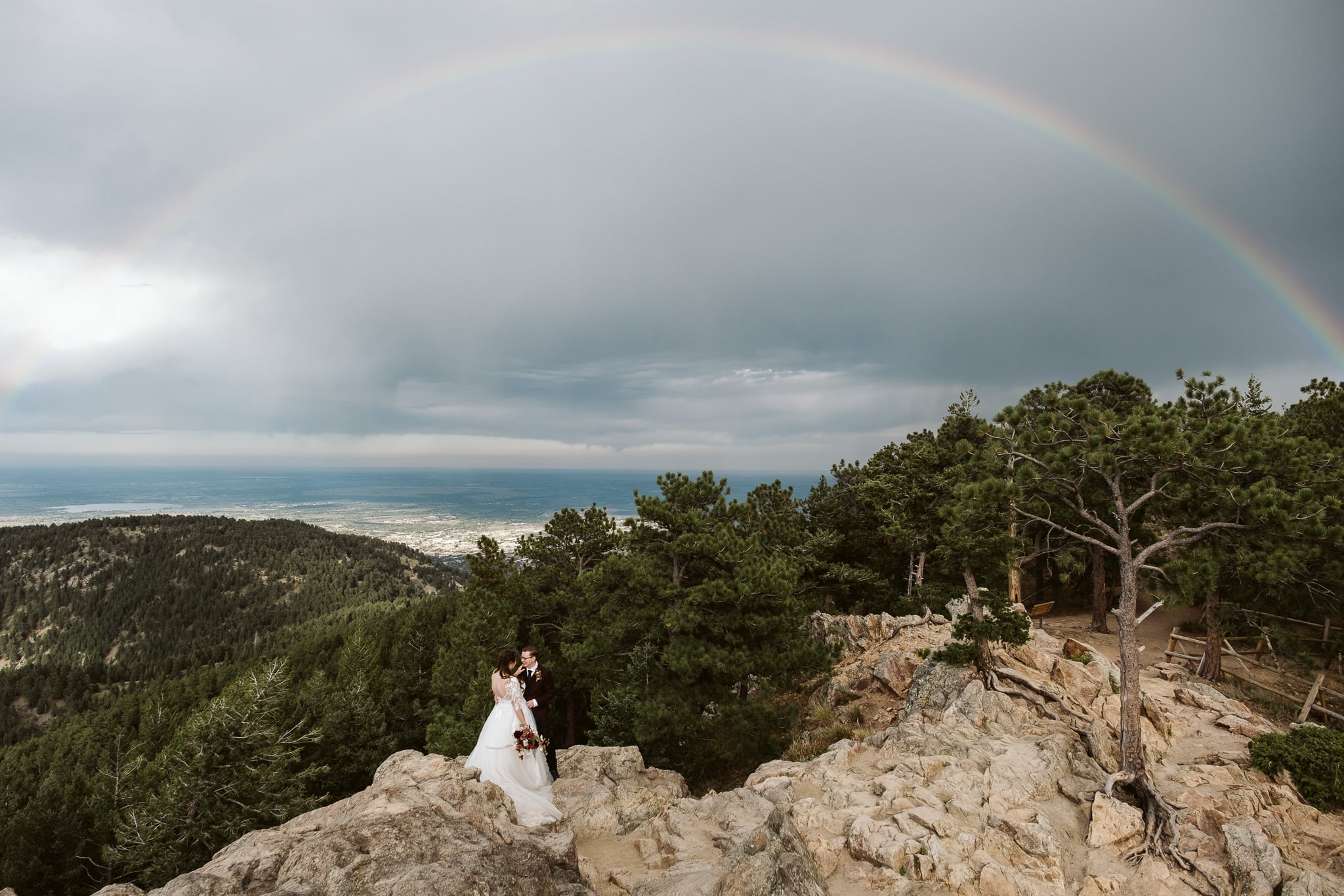 Rainbow elopement in Boulder