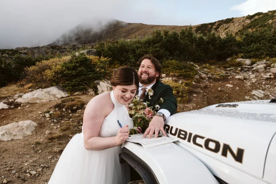 Off-roading elopement in Colorado