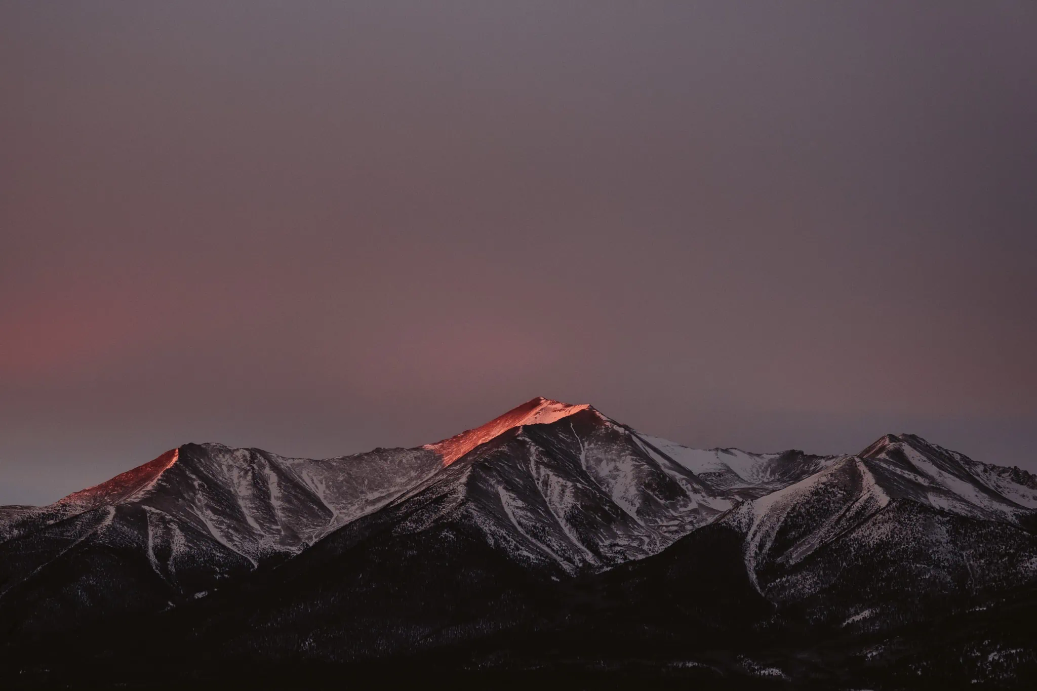 Sunrise over Collegiate Peaks from Buena Vista