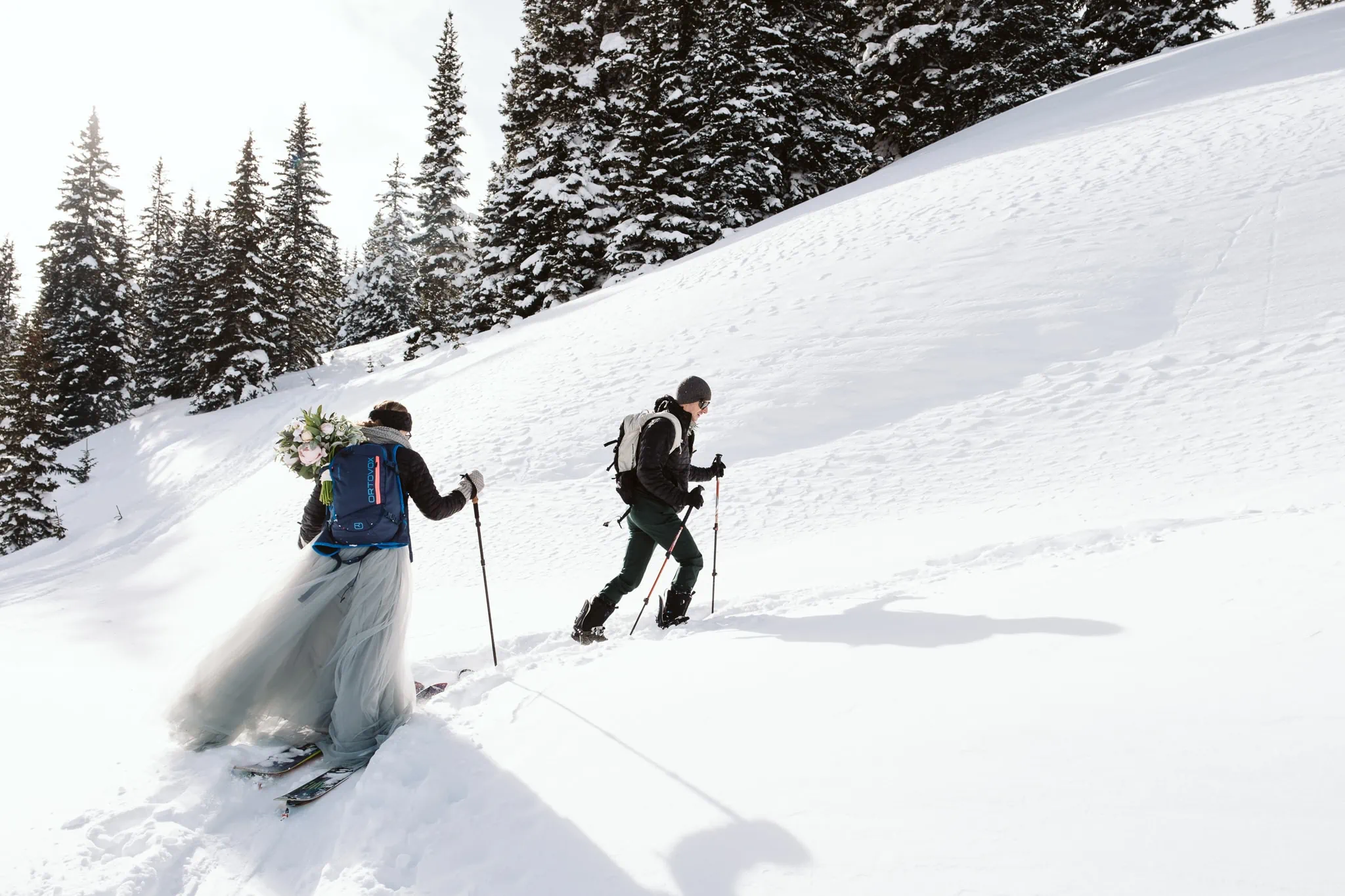 Backcountry ski wedding
