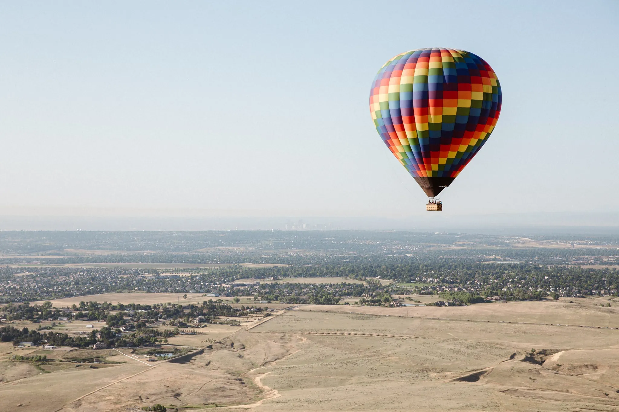 Hot air balloon elopement in Boulder, CO