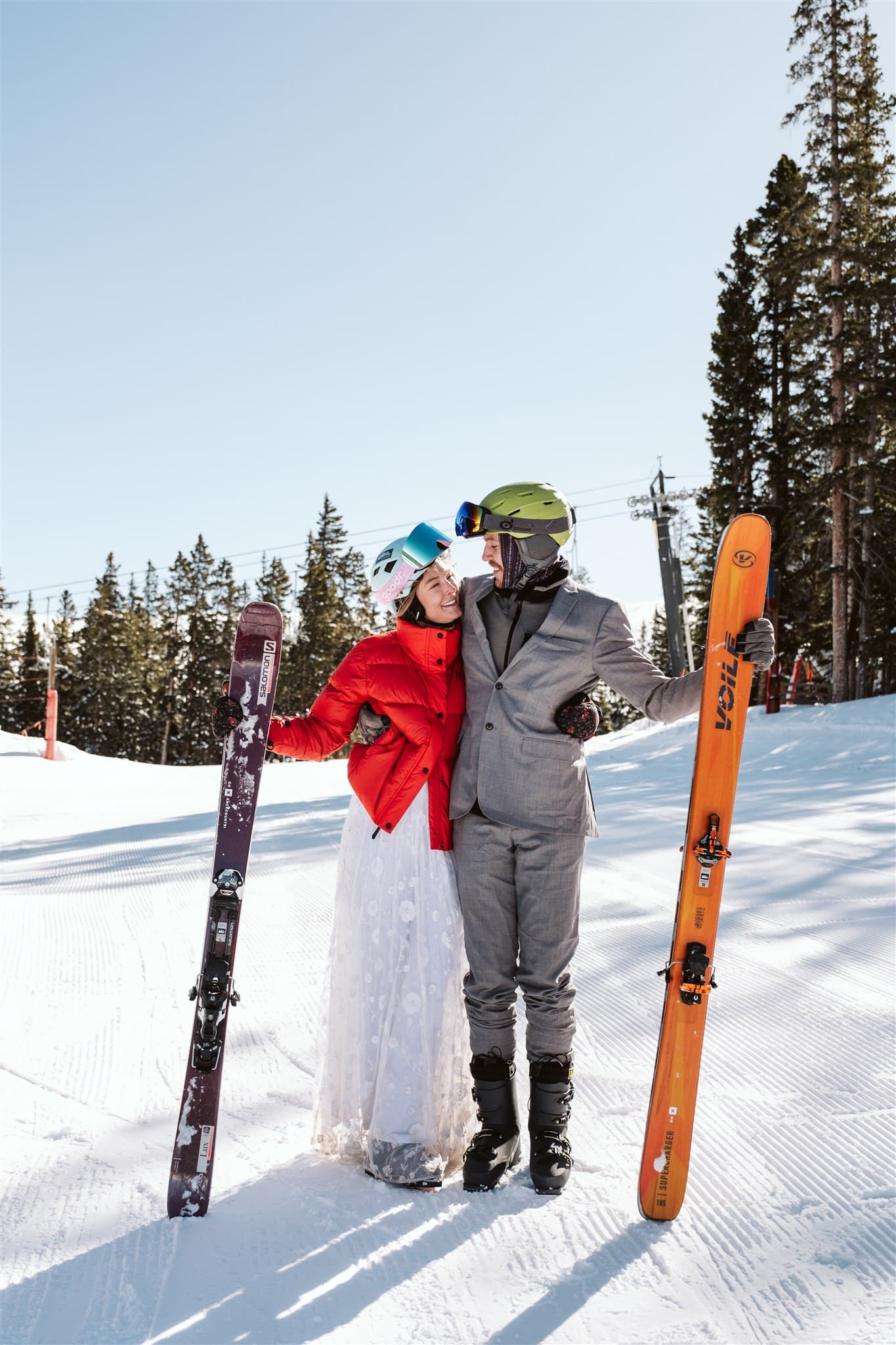 Skiing elopement at Ski Cooper in Colorado